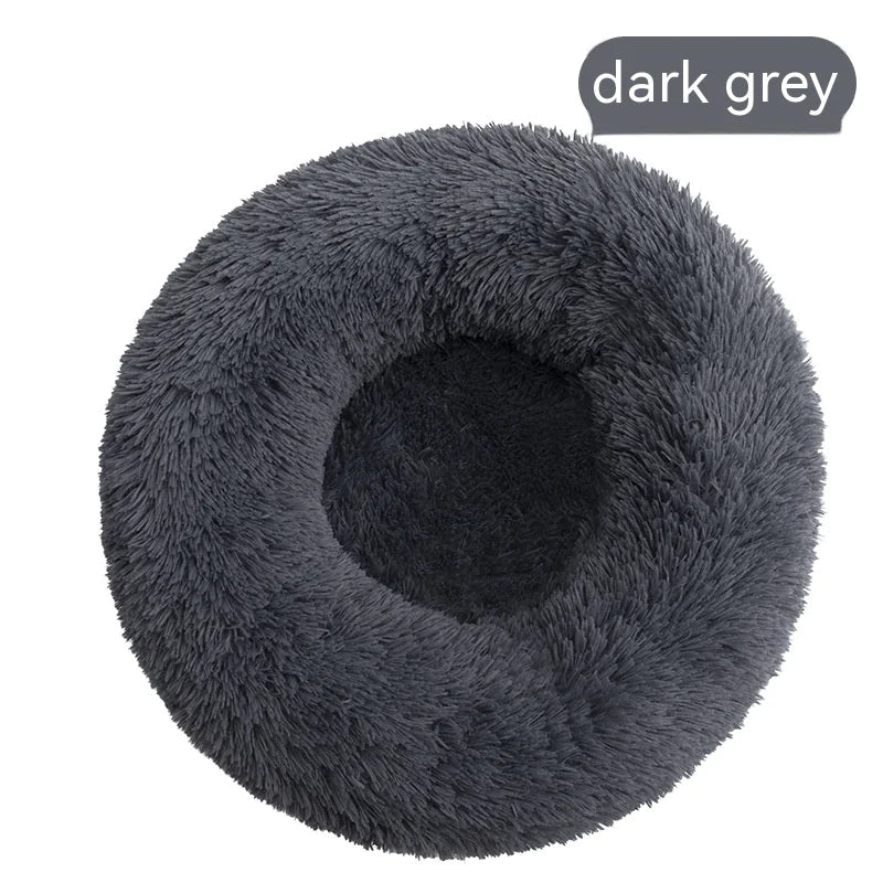 Plush Round Removable and Washable Pet Kennel Bed