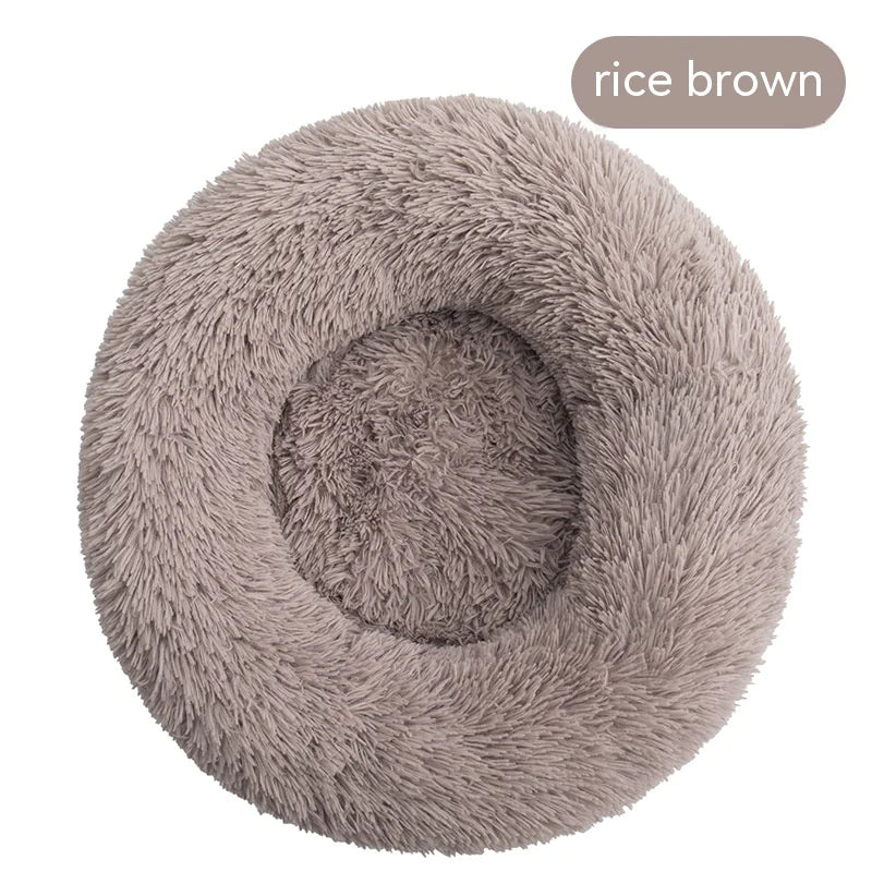 Plush Round Removable and Washable Pet Kennel Bed