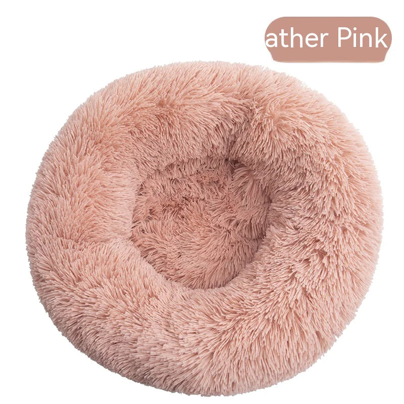 Plush Round Removable and Washable Pet Kennel Bed