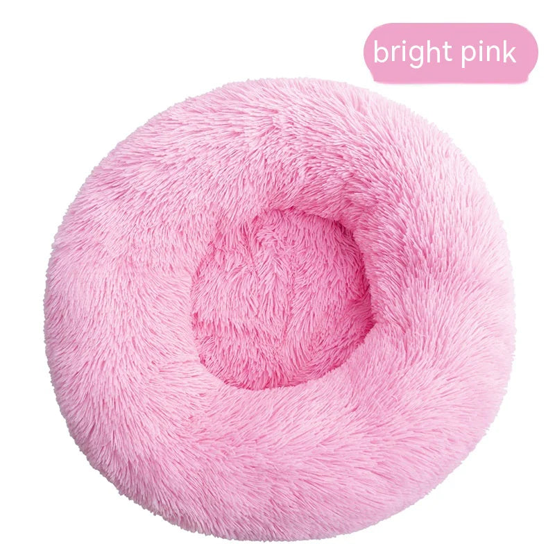 Plush Round Removable and Washable Pet Kennel Bed