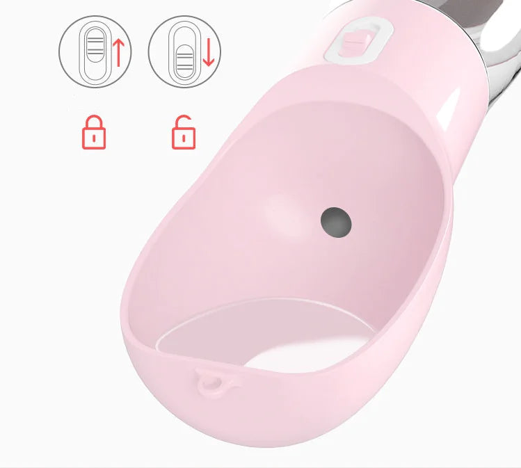 Portable Dog Water Bottle with Drinking Bowl for On The Go