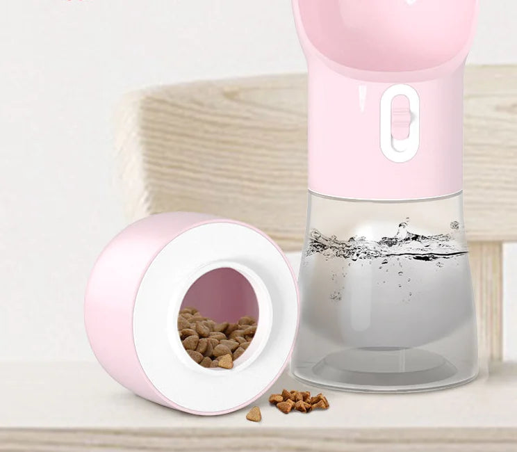 Portable Dog Water Bottle with Drinking Bowl for On The Go