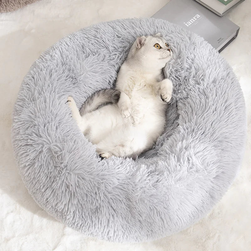 Plush Round Removable and Washable Pet Kennel Bed