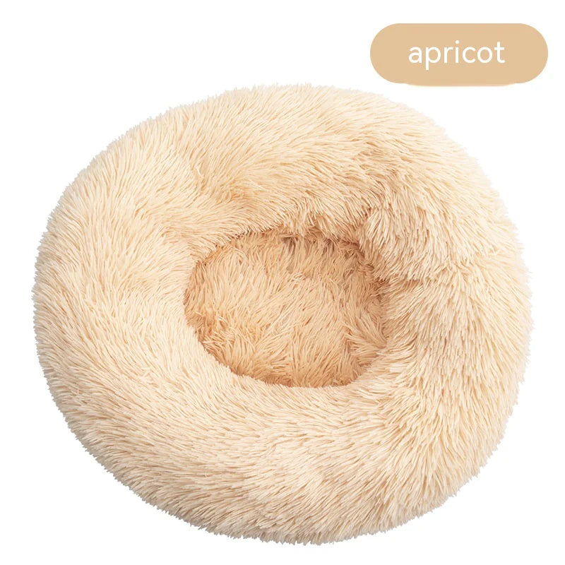 Plush Round Removable and Washable Pet Kennel Bed