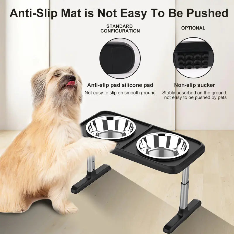 Folding Double Bowl Pet Tableware Tray