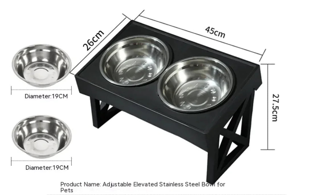 Adjustable Elevated Slow-Feed Dog Bowl-Top Pick!!