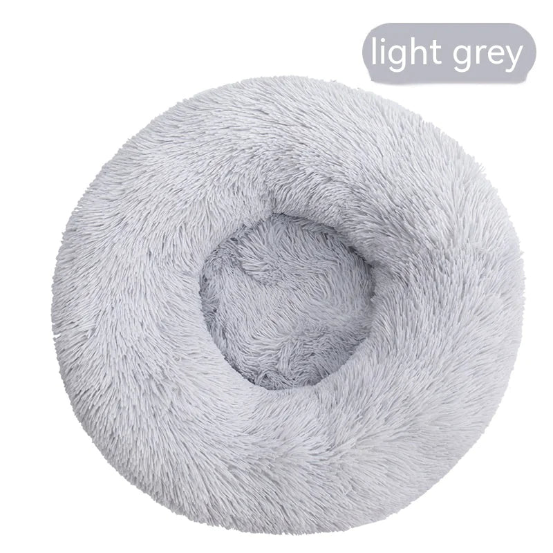 Plush Round Removable and Washable Pet Kennel Bed