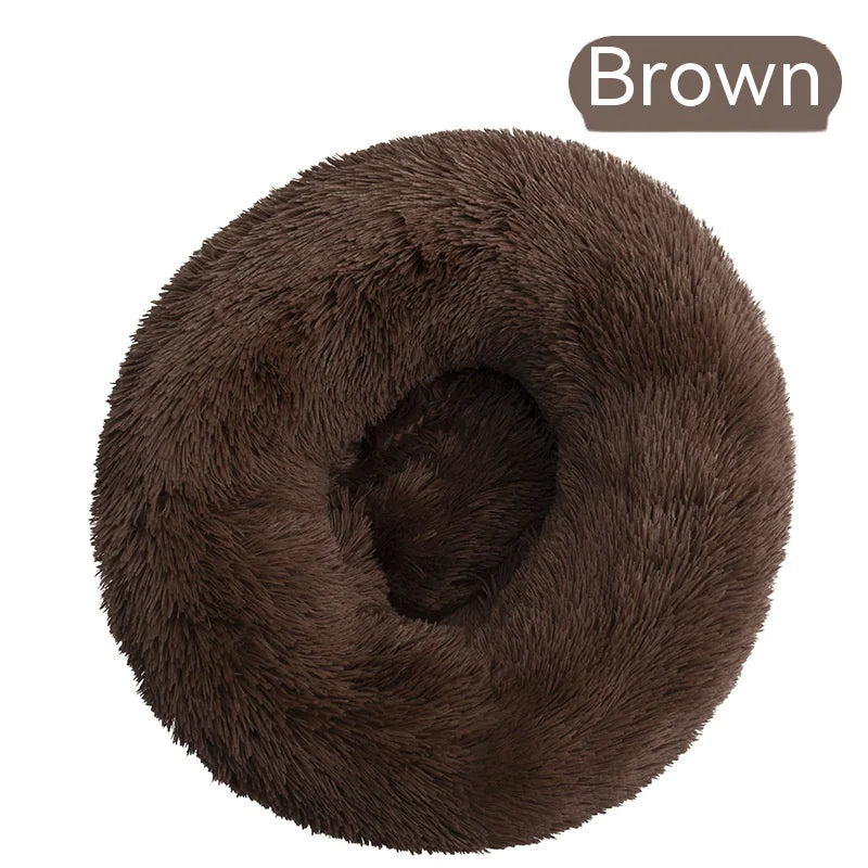 Plush Round Removable and Washable Pet Kennel Bed