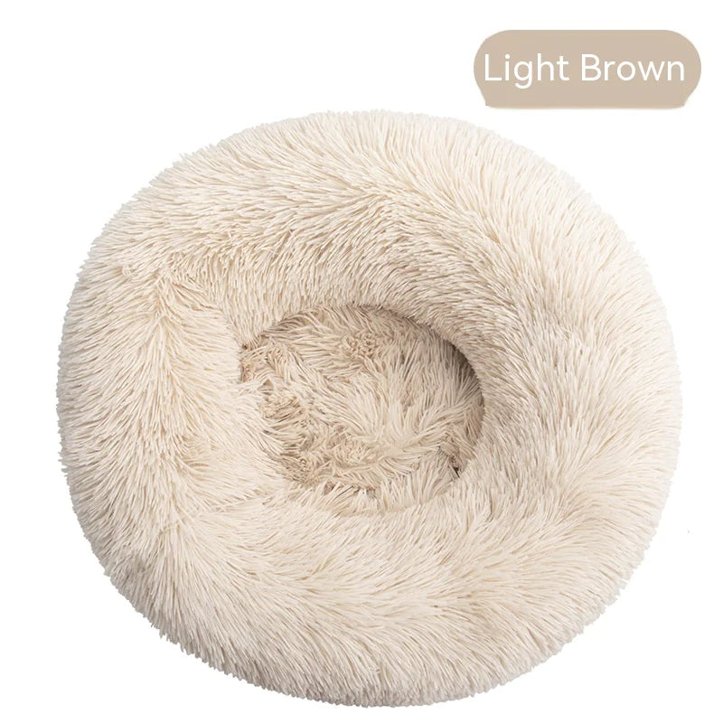 Plush Round Removable and Washable Pet Kennel Bed