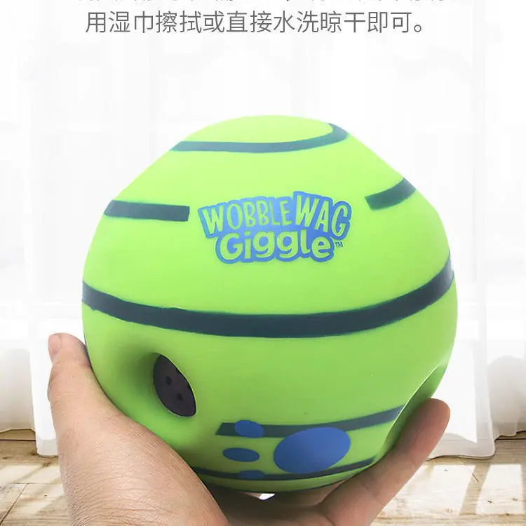 WobbleWagGiggle Pet Toy for Dogs - Interactive Chew Ball with Sound-Top Pick!!