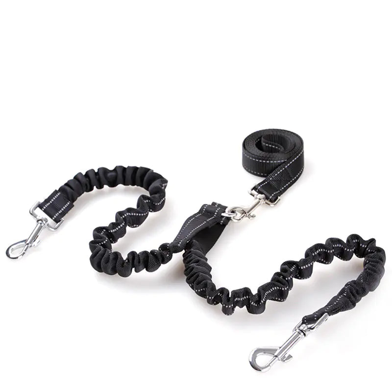 Double Headed Tangle Free Dog Leash with Pull Rope