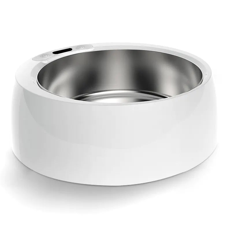 Round Stainless Steel Smart Heating Bowl Feeder to Intice picky eaters or use for Water in the Winter