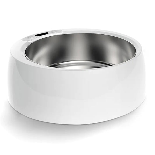 Round Stainless Steel Smart Heating Bowl Feeder to Intice picky eaters or use for Water in the Winter