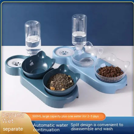 Anti-Tip Cat Bowl Feeder-Top Pick!!