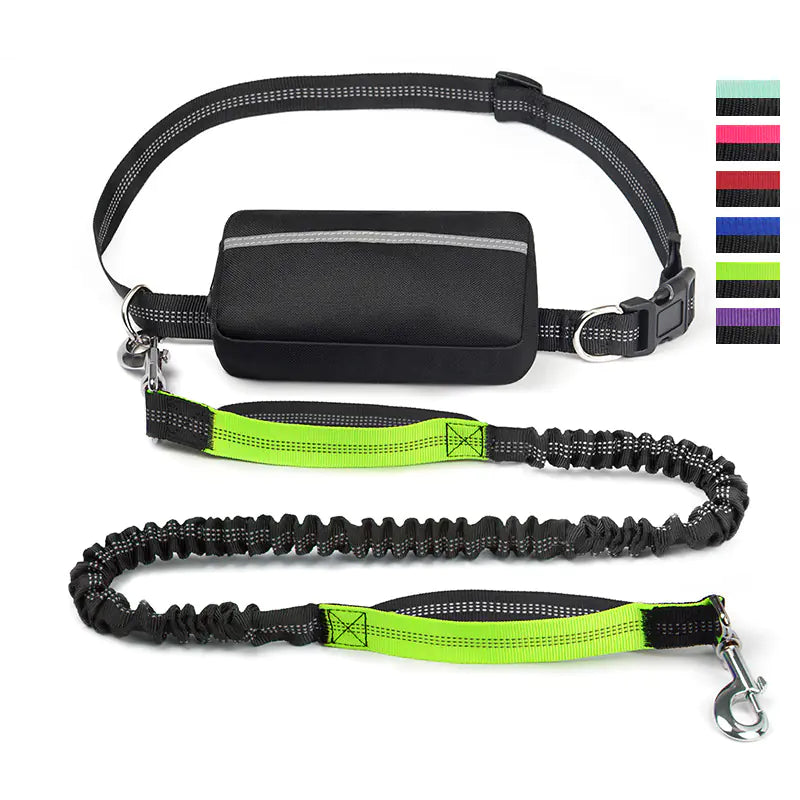 Hands Free Pet Running Waist Bag with Leash