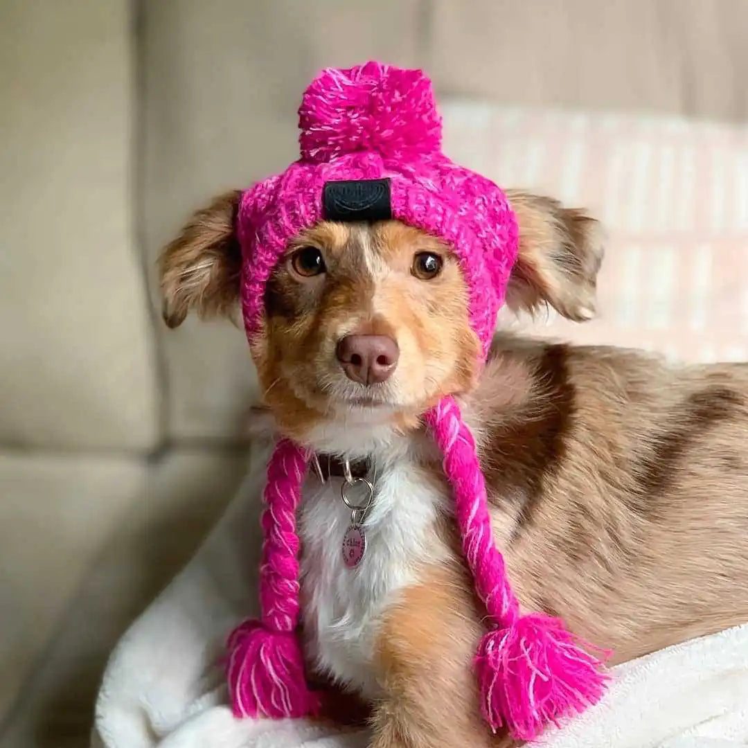 Fluffy Windproof Knitted Dog Hat- So Cute!-Top Pick!!