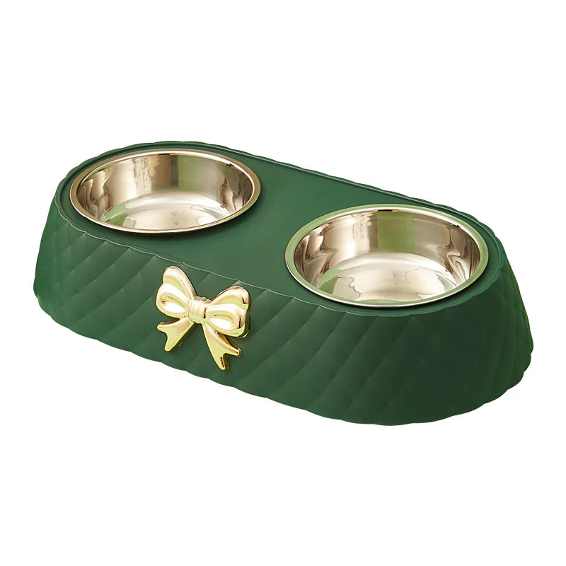 Bowknot Design Cat Food Bowl