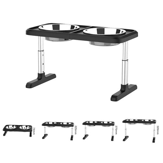 Folding Double Bowl Pet Tableware Tray