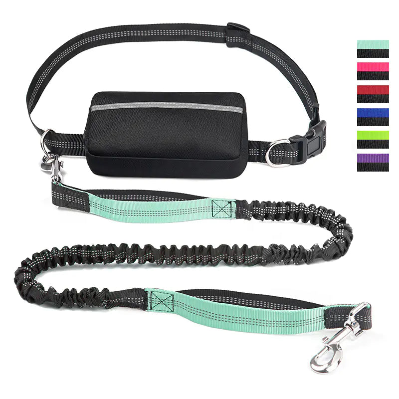 Hands Free Pet Running Waist Bag with Leash