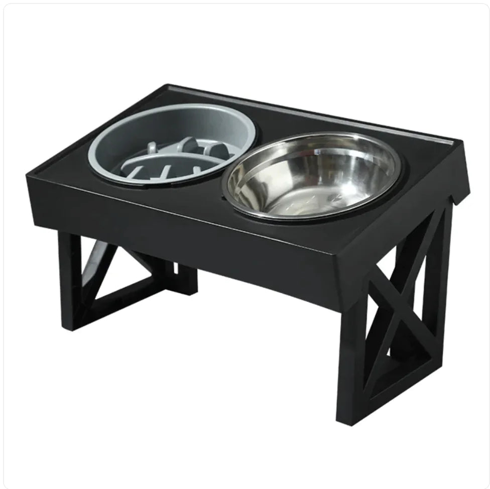 Adjustable Elevated Slow-Feed Dog Bowl-Top Pick!!