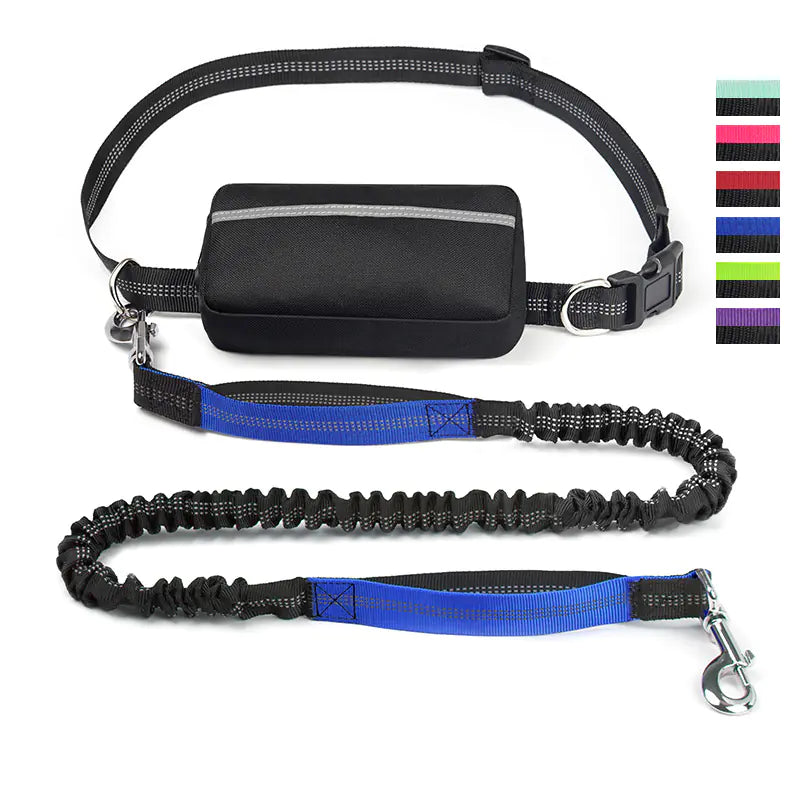 Hands Free Pet Running Waist Bag with Leash