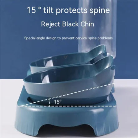 Anti-Tip Cat Bowl Feeder-Top Pick!!